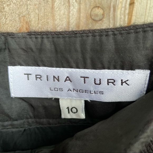 Trina Turk skirt lined USA made size 4 black - Picture 7 of 8